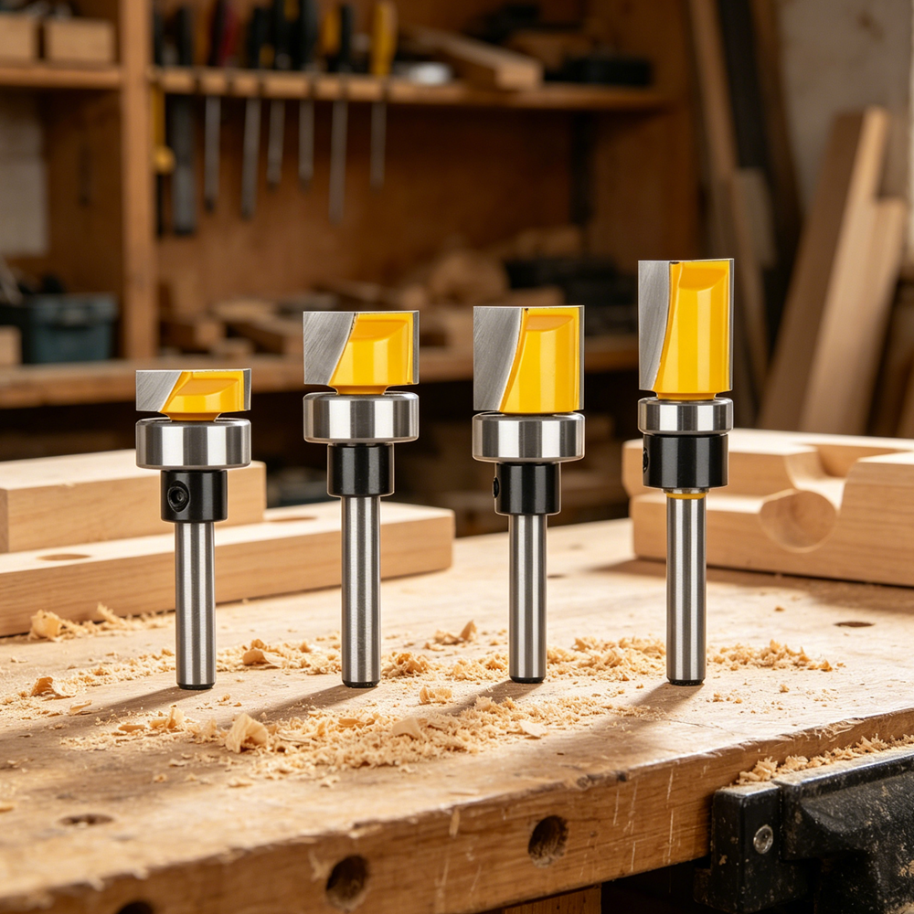 Woodworking Router Templates - 1/4Inch Shank Flush Trim Router Bit