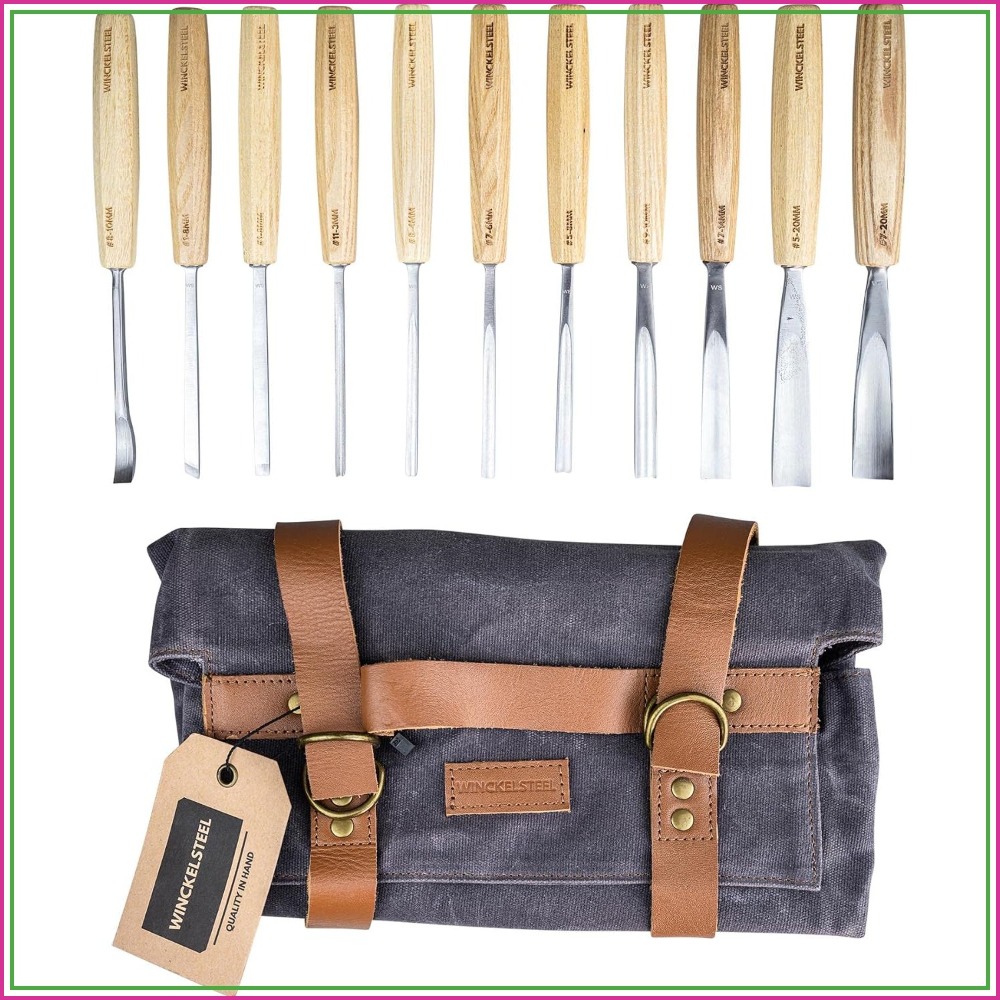 Woodworking Cutting Tools - 12-Piece Wood Carving Chisel Set, Smooth
