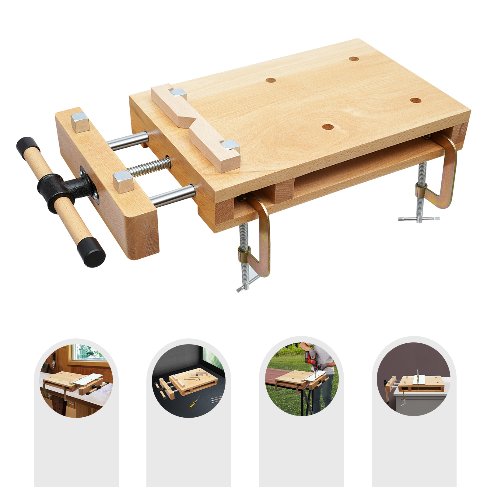 Woodworking Bench Vise - Wood Vise Workbench, Portable Desktop Woodworking