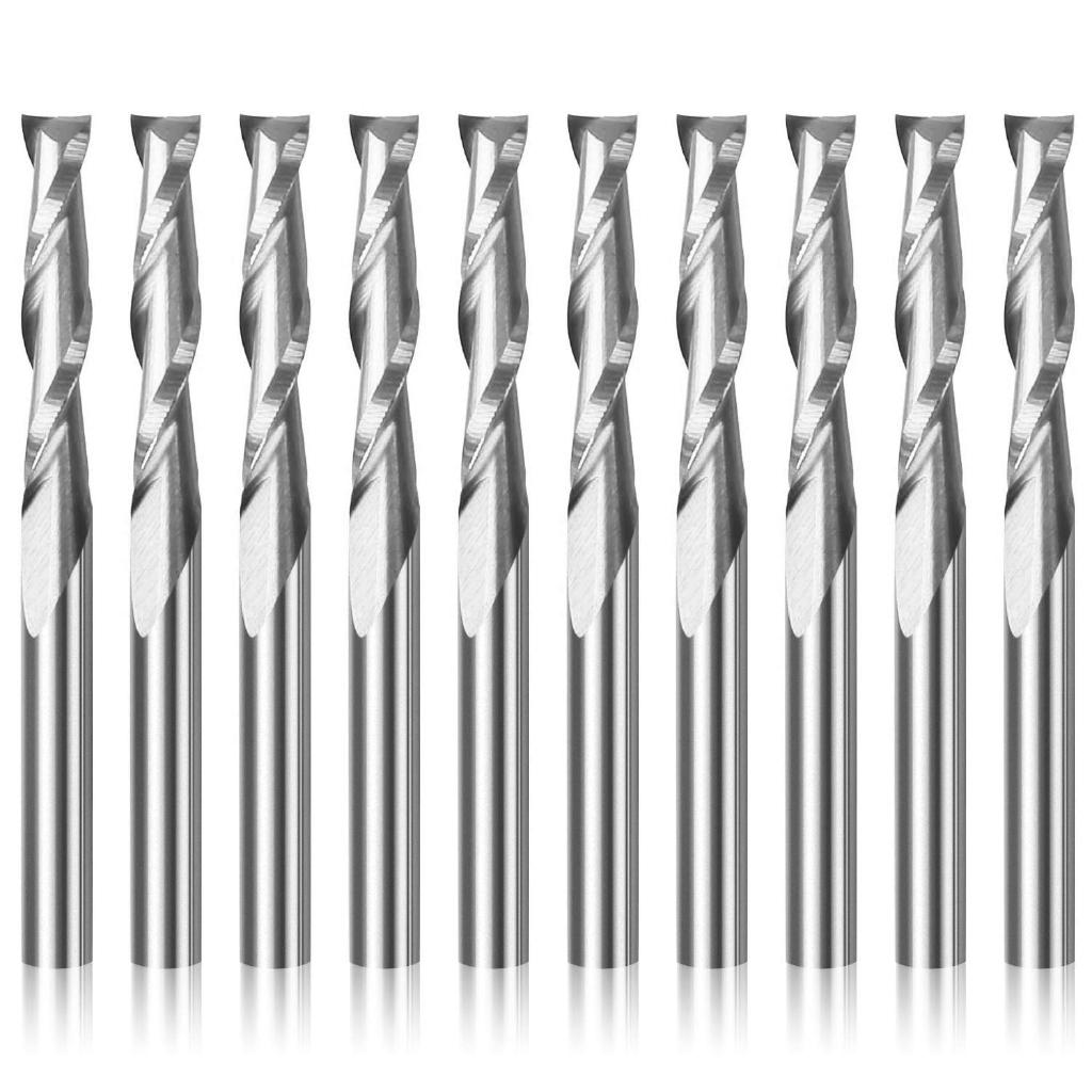 Woodworking Router Templates - 10pcs 3.175 1/8 Shank 2 Flute