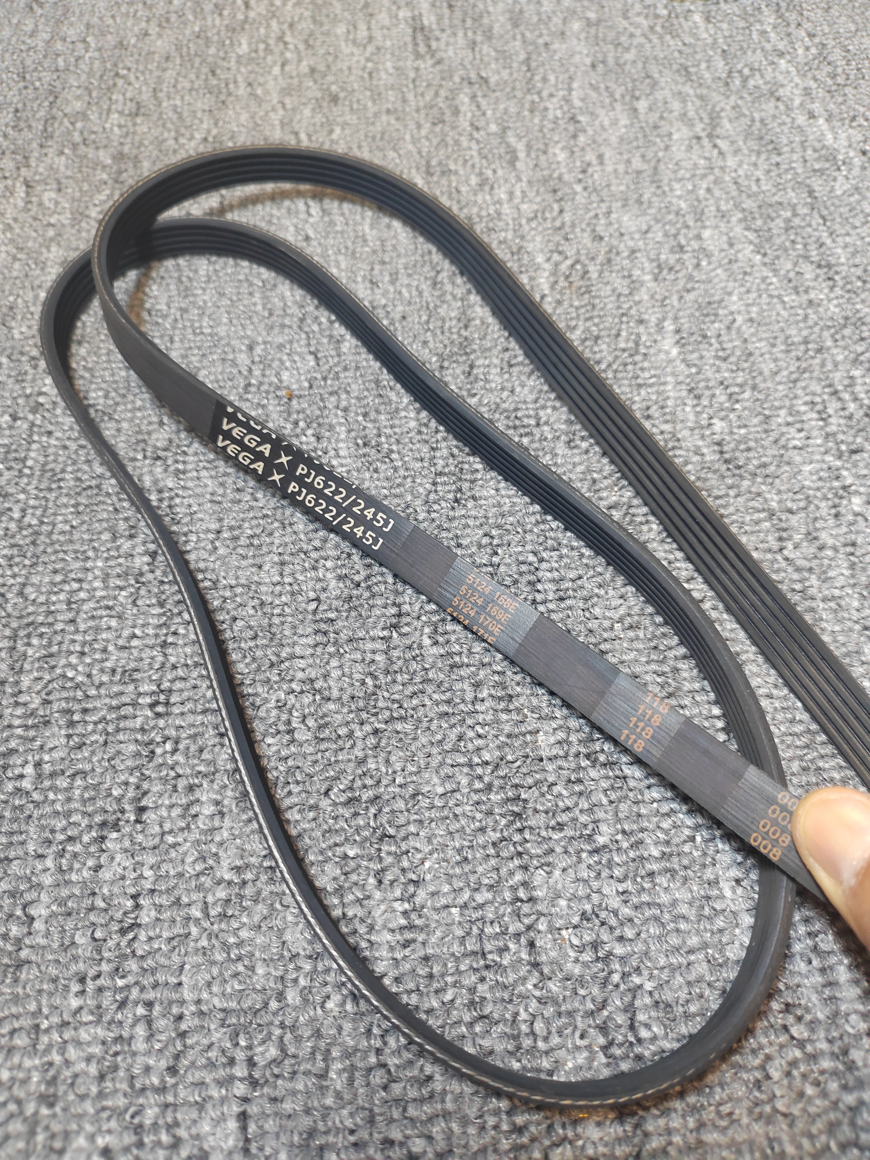 Woodworking Factory - 2PCS Rubber multi-wedge belt PJ622/245J woodworking