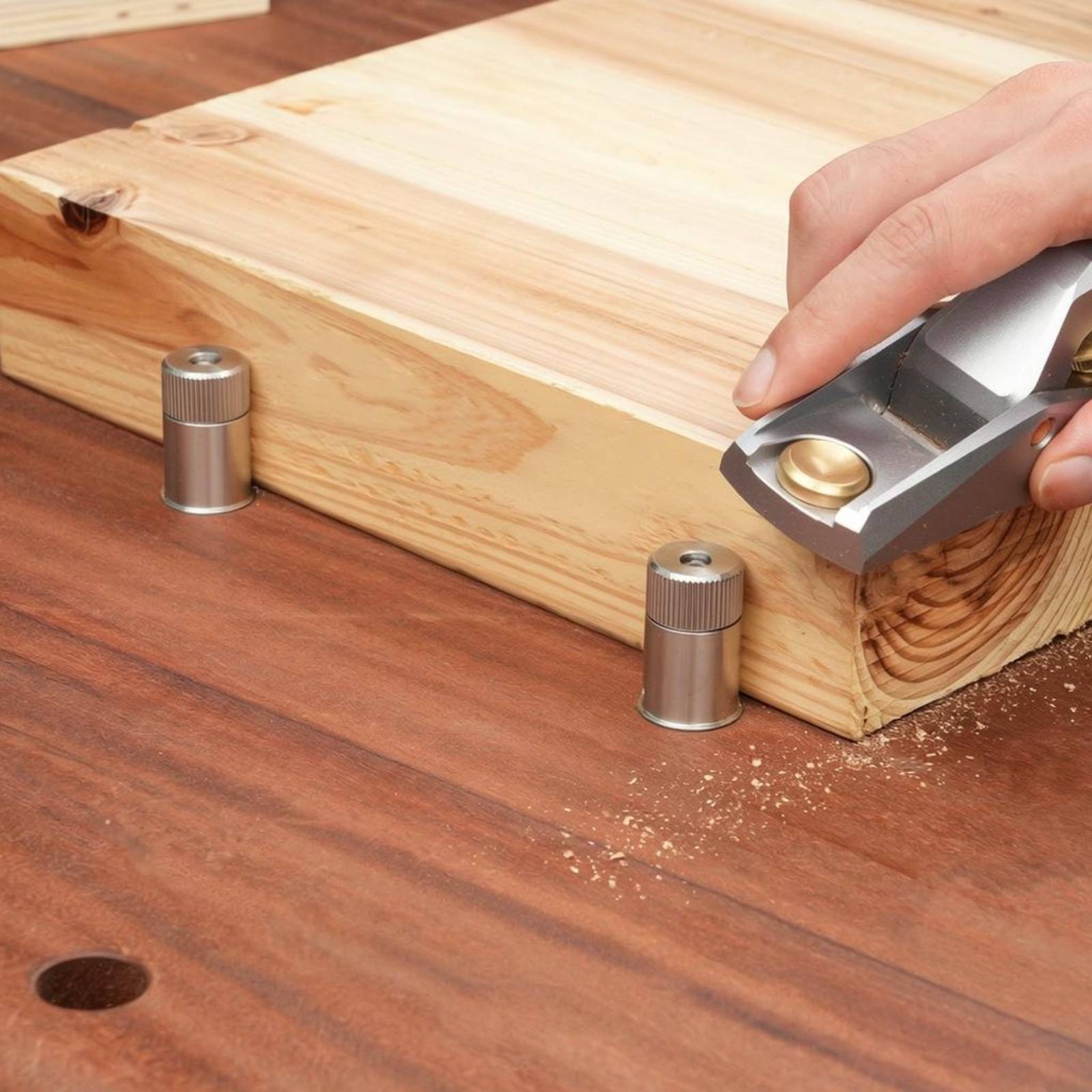 Woodworking Table - Self-Locking Table Dog Knurled Top Stainless
