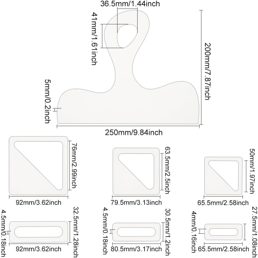 7Pcs Charcuterie Template Acry - Woodworking Router Templates 리뷰 및 가격