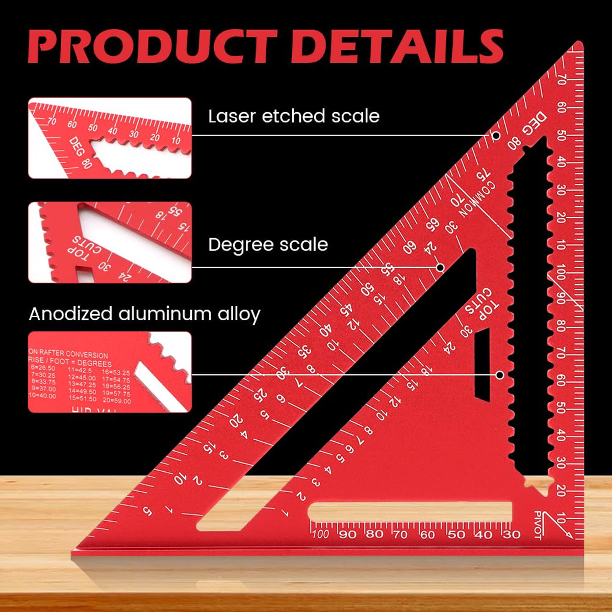 Aluminum Alloy Speed Square Hi - Woodworking Cutting Tools 리뷰 및 가격