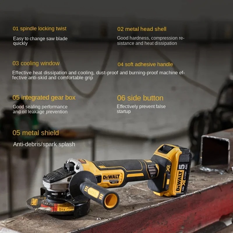 DEWALT DCG406 125mm flat head  - Woodworking Ai 리뷰 및 가격