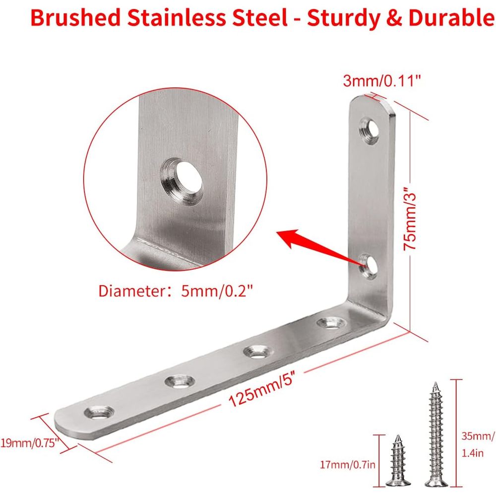 5 x 3 Heavy-Duty Stainless Ste - Woodworking X Brace 리뷰 및 가격