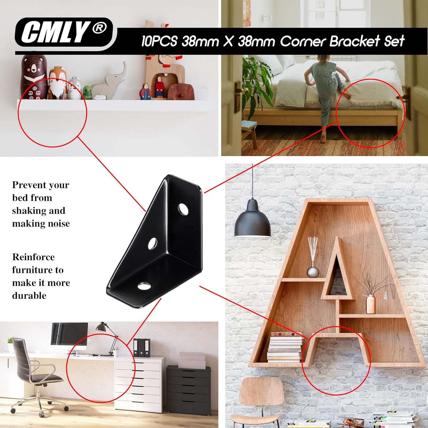 Angle Corner Brackets 38mm x 3 - Woodworking X Brace 리뷰 및 가격