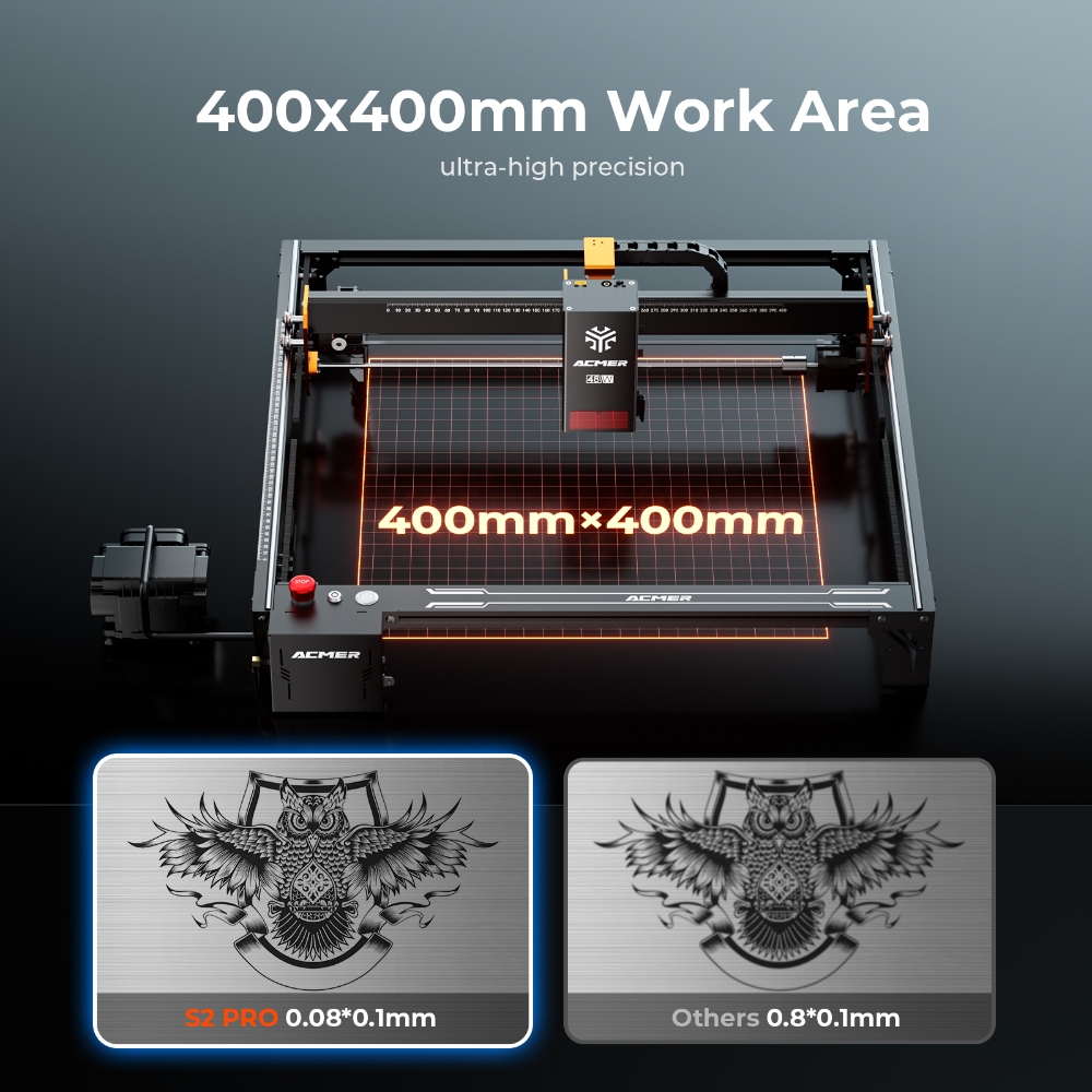 ACMER S2 PRO 36W/48W Laser Eng - Woodworking Factory 리뷰 및 가격