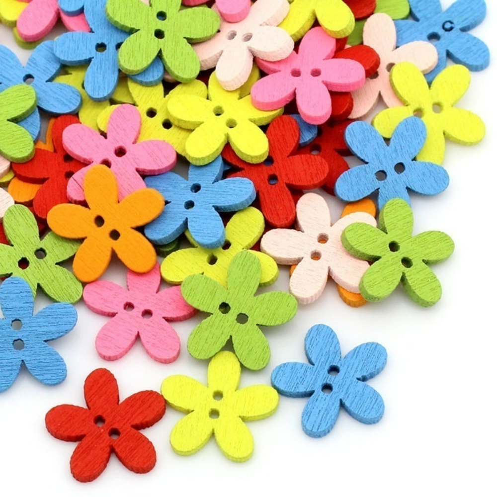 100 Pcs 2-hole Mixed Flower Wo - Woodworking Z Clips 리뷰 및 가격