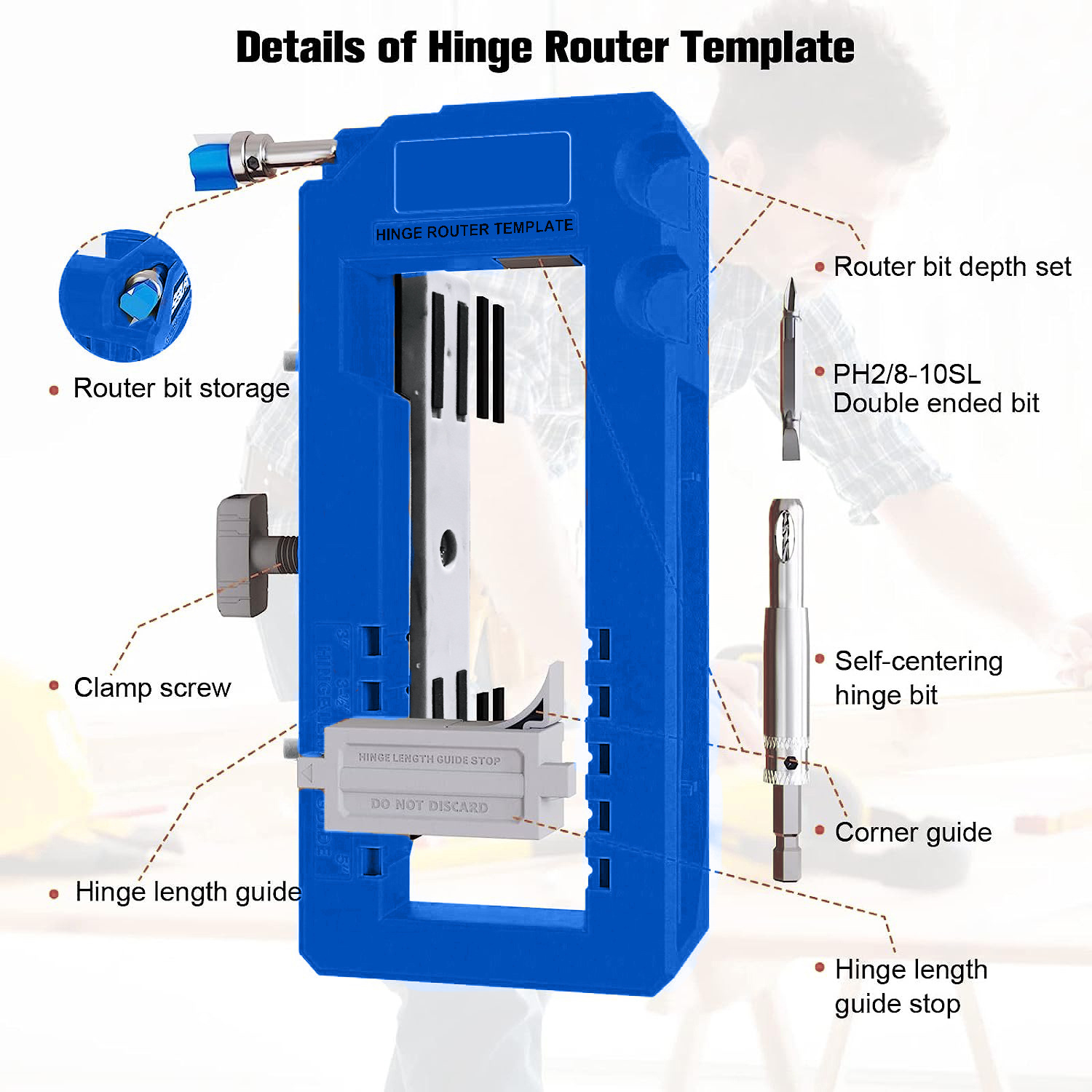 Door Hinge Jig Router Template - Woodworking Router Templates 리뷰 및 가격